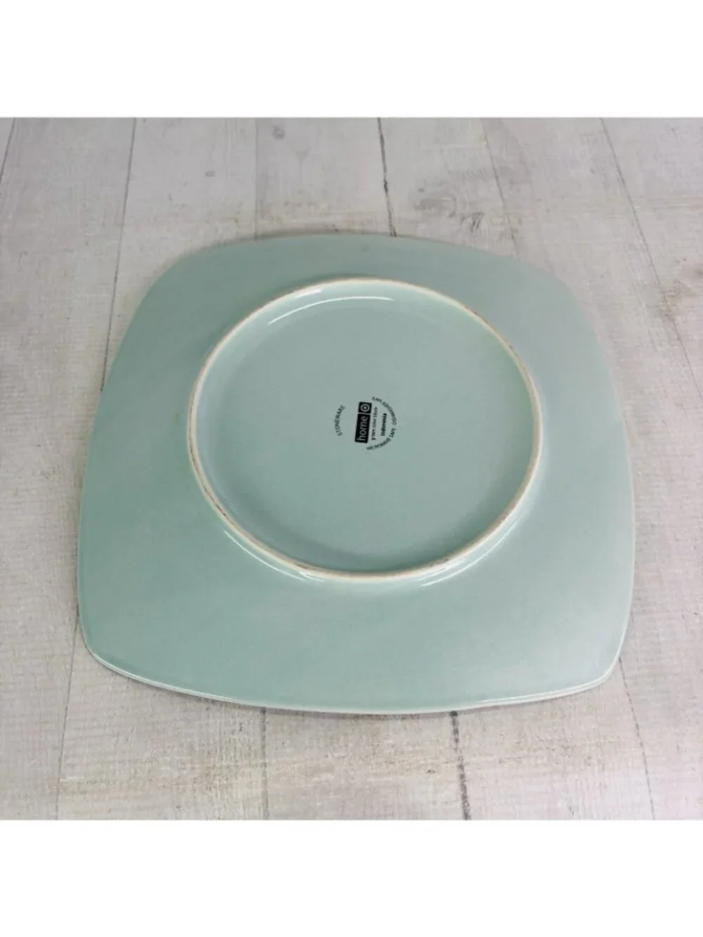 Home Target GREEN COLOR BLOCK Various Blue Blocks Square Stoneware Dinner Set 4
